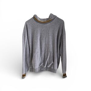 Project Social T Hoodie Grey with Yellow Stripes